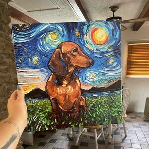Dachshund hanging Canvas